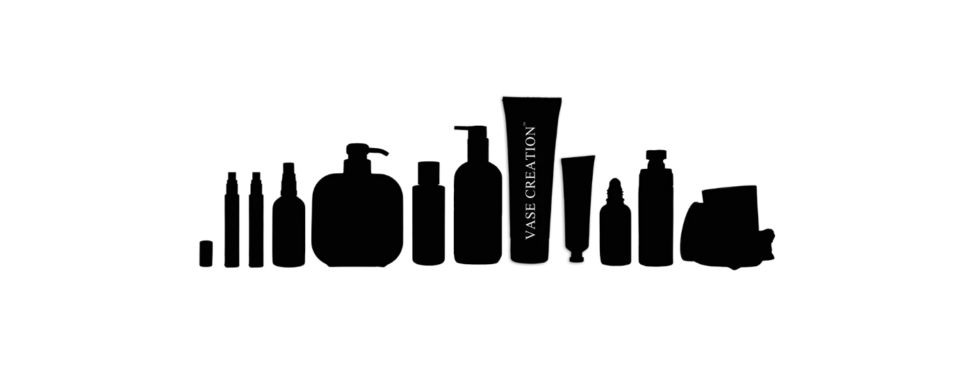 Vase Creation products in black and transparent background