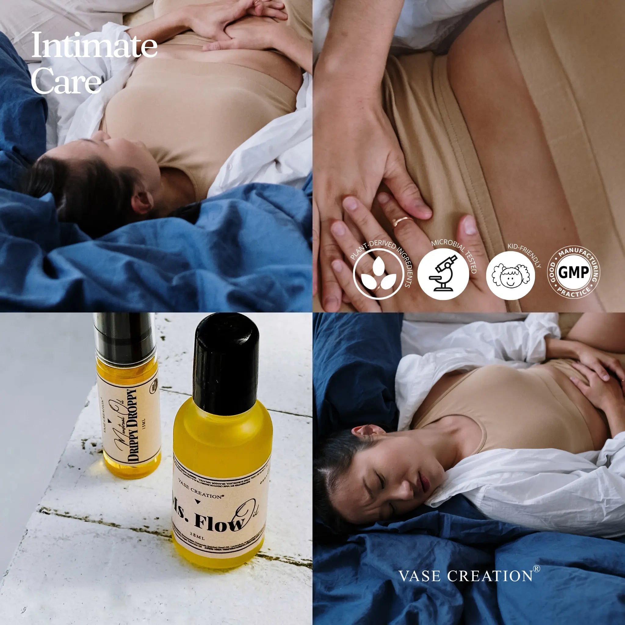 Vase Creation Ms Flow Menstrual Massage Oil - mess-free roller ball application